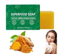 Turmeric Brightening Facial Soap Bar Deep Cleansing For Face Body Skin Natural Brighter Tone Skincare
