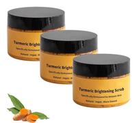Turmeric Brightening Scrub,Turmeric Exfoliating Body Scrub for Dark Spots,Natural Cleansing & Moisturizing Body Scrubs for Men Women,Improves Dull and Uneven Skin Tone,TurmericScrub for All Skins，3PC