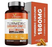 Turmeric Capsules High Strength 1860mg with Black Pepper and Ginger