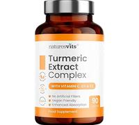 Turmeric Capsules with Black Pepper, Vitamin C, D3 and K2, 90 Count - High Strength Joint Health Supplement for Adults with Active Curcumin Extract Powder - A Natural Herbal Anti Inflammator