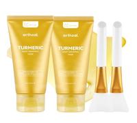 Turmeric & Collagen Overnight Peel-Off Mask - Retinol and Adenosine | Hydrating Brightening Facial Mask for Dull Skin | Vegan Formula with Honey Protein - Even Skin Tone& Tightening | 2PCS