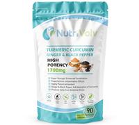 Turmeric Curcumin 1700mg with Ginger & Black Pepper - 90 Vegan Capsules | High Strength Joint Care Supplement | Natural Anti-Inflammatory & Antioxidant for Mobility, Digestion & Immune Health
