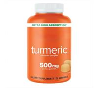 Turmeric Curcumin Complex 500mg per Two Gummies, Dietary Supplement, Tangerine Flavour - 120 Count