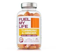 Turmeric Curcumin Gummies with Ginger - 60 Natural Orange Flavour Juicy Yummy Gummies - with a Huge 95% curcuminoids, Vegan & Gelatin Free - 30 Day Supply for Men, Women & Children - Made in The UK
