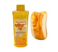 Turmeric Essential Oils - Turmeric & Vitamin E Oil - Anti-Aging & Anti Wrinkles Body Oil for Women - Deeply Nourishing Body Oil for Dry Skin - Body&Facial Oils Gel - Turmeric Massage Oils Guasha Tool