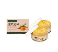 Turmeric Exfoliating Face Scrub Cream, Face Exfoliator Scrubber to Exfoliate Body, Reduce Skin Dullness, Clears Blackheads for All Skin Types (2PC, 1)