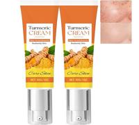 Turmeric Face Cream Anti-Aging Moisturizer for Brightening Firming Skin, Reduces the Appearance of Dark Spots Wrinkles, Hydrates Evens Skin Tone, for All Skin Types, Face Body Use (2Pcs)