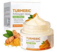 Turmeric Face Cream, Brightening Face Cream for Radiant & Glowing Skin, Vitamin C Moisturiser, Dark Spot Corrector Remover, Natural Turmeric Cream Skin Care, Anti Aging, Moisturizing, Erase Fine Lines