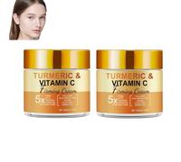 Turmeric Face Cream, Natural Anti Aging Face Cream, Brightening Face Creams, Dark Spot Corrector, Fine Lines Eraser & Firming Treatment for Results, Brightening Skin Care Essential (2PC, 60g)