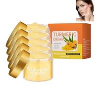 Turmeric Face Cream, Turmeric Brightening Face Moisturizer Cream - Fights Acne, Helps Reinforce Skin Barrier & Fades Dark Spots, Lightweight Non-Greasy Formula for Sensitive Skin, 1.76 Oz (5PCS)