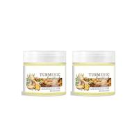Turmeric Face Exfoliating Cream, Turmeric Body Scrub, Dark Spot Corrector Remover For Face, Remove Dead Skin Improve Dark Spots, Moisturizing Erase Fine Lines (2, 100g)