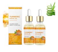 Turmeric Face Oil, Vitamin C Serum, Illuminating Faced Treatment toBrighten Skin, Improve Darkest Spots Even Out Uneven Skin Tone, Reduce The Appearance of Wrinkles Fine Lines, Deep Hydration (2pcs)