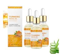 Turmeric Face Oil, Vitamin C Serum, Illuminating Faced Treatment toBrighten Skin, Improve Darkest Spots Even Out Uneven Skin Tone, Reduce The Appearance of Wrinkles Fine Lines, Deep Hydration (3pcs)