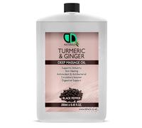 Turmeric & Ginger Deep Massage Oil with Black Pepper - Immunity Booster, Skin Healing, Antioxidant & Antibacterial, Circulatory Support (250ml Postal)