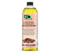Turmeric & Ginger Deep Massage Oil with Clove Essential Oil - Inflammation Relief, Digestive Support, Stress Reduction, Skin Brightening, Cell Renewal (250ml Cap)
