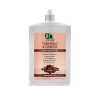 Turmeric & Ginger Deep Massage Oil with Clove Essential Oil - Inflammation Relief, Digestive Support, Stress Reduction, Skin Brightening, Cell Renewal (250ml Postal Nozel)