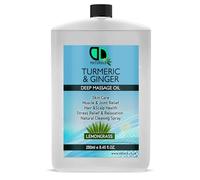 Turmeric & Ginger Deep Massage Oil with Lemongrass | Muscle & Joint Relief, Skin Care & Relaxation | Essential Oil Blend for Hair, Scalp & Stress Support (250ml Postal)