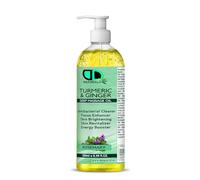 Turmeric & Ginger Deep Massage Oil with Rosemary Essential Oil - Antibacterial Cleanser, Skin Brightening, Focus & Energy Booster, Joint & Muscle Relief (250ml Pump)