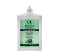Turmeric & Ginger Deep Massage Oil with Rosemary Essential Oil - Antibacterial Cleanser, Skin Brightening, Focus & Energy Booster, Joint & Muscle Relief (250ml Postal Nozel)