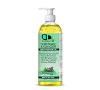 Turmeric & Ginger Deep Massage Oil with Rosemary Essential Oil - Antibacterial Cleanser, Skin Brightening, Focus & Energy Booster, Joint & Muscle Relief (500ml Pump)