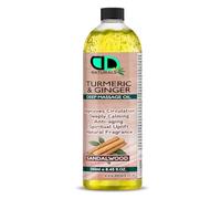 Turmeric & Ginger Deep Massage Oil with Sandalwood | Circulation Booster, Anti-Aging, Calming & Spiritual Uplift | Natural Fragrance for Relaxation (250ml Cap)