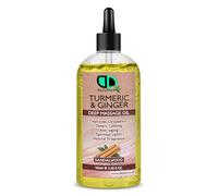 Turmeric & Ginger Deep Massage Oil with Sandalwood | Circulation Booster, Anti-Aging, Calming & Spiritual Uplift | Natural Fragrance for Relaxation (100ml Clear Dropper)