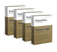 Turmeric+ Gold Supplement - 4 Month Supply - 112 Tablets High Strength Capsules | 30x More Absorbable Curcumin Meriva® with Vitamins C & D Joint, Muscle & Immune Support Bundle by FutureYou Cambridge