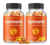 Turmeric Gummies for Adults & Kids with Ginger & Black Pepper Extract | 95% Curcuminoids | Vegan Natural Curcumin | Joint Support | 120 Tumeric Gummy Supplements