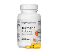 Turmeric & Honey Tablets | 120 Tablets | 4 Months' Supply | UK Made | With black pepper, bee propolis & vitamin C | Supports normal immune function | Vegetarian