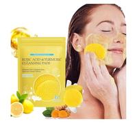 Turmeric Kojic Acid Cleansing Pads,Turmeric Kojic Acid Pads,Turmeric Exfoliating Foaming Pads,Resurfacing Pads for Face & Body,Fades Dark spots,Fades Discoloration,Facial Sponges (Yellow, 2Box)