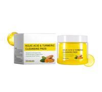 Turmeric Kojic Acid Cleansing Pads, Turmeric Kojic Acid Pads, Turmeric Facial Peeling Pads, Skin Tone Equaliser, Acne Scars, Unclog Pores, Helps Balance Skin Oil And Water