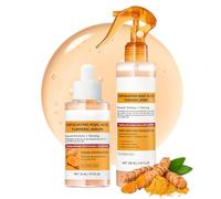 Turmeric Kojic Acid Peel Shot Glow Ampoule - Gentle Face Exfoliator - Soft Exfoliating Face and Body Scrub - Fa_ce Scrub for Blackhead Remover - Turmeric Fa_ce Serum Korean Skin Care (Type AB)