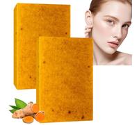Turmeric & Kojic Acid Soap Bar for Bright, Clear Skin - Targets Dark Spots & Zits - Cleansing Soap - Improves Dull Complexion - 2 Bars