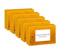 Turmeric & Kojic Acid Soap, Natural Turmeric Handmade Soap, Lemon Kojic Acid Bar for Face & Body, Deep Cleansing, Refreshing, Moisturizing, for All Skin Types (5)
