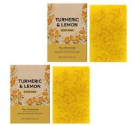 Turmeric Lemon Brightening Soothing Soap - Soothes Sunburned Skin for a Radiant Look, Suitable for Daily Face and Body Care, 100g / 3.53oz