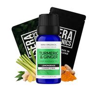 Turmeric Massage Oil for Joint Pain, Muscle Relief & Lymphatic Drainage - Lemongrass & Ginger, Deep Tissue Massage, Anti-Inflammatory & Circulation Support - 10ml Travel Size by Sera Organics