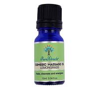 Turmeric Massage Oil with Lemongrass, 100% Natural, Arthritis Relief, Great After Exercises, Anti-inflammatory, Smells Amazing (10ML) - by PureXtracts