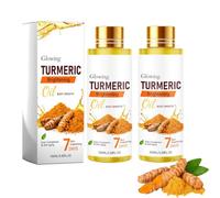 Turmeric Oil, 100 ml Turmeric Oil for Brightening the Skin, Hydrating Moisturizing Oil Massage for Women, Improvement Duller Firms the Skin, Reduces Fine Lines ，2