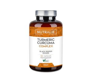 Turmeric Organic 1420mg per Dose, Black Pepper Ginger Piperin | Curcumin, 120 Capsules Nutralie