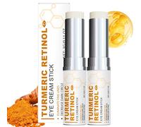 Turmeric Retinol Eye Stick, 2 PCS Under Eye Cream for Dark Circles and Puffy Eyes, Eye Wrinkle Cream, Moisturizing Balm Stick Anti Wrinkle Eye Cream, Retinol Eye Cream Anti Aging Smooth and Firm