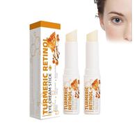 Turmeric Retinol Eye Stick, Eye Balm Stick Hydrating for Dark Circle, Wrinkles, Anti Aging Under Eye, Retinol Eye Cream For Puffiness and Bags Reduces Fine Lines (2)