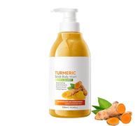 Turmeric Scrub Body Wash, 520ml Turmeric Exfoliating Shower Gel, Moisturizing Exfoliating Cleansing Shower Gel for Women Men, Refreshing Skin And Tender Smooth, Gentle Cleansing