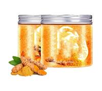 Turmeric Scrub, Face & Body Turmeric Scrub with Deep Cleansing, Even-Toned Complexion, Hydration & Nourishmen, Turmerics and Vitamin C Brightening Body Scrub for Dull, Dry Skin (2PC, 200g)