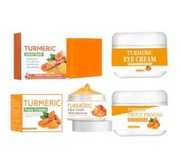 Turmeric Skincare Set,Face Skin Care Sets include Turmeric Soap Bar,Face cream,Eye cream,Neck cream,Anti-Aging Skin Care Set,Moisturizing,Acne Dark Spot Remover,Moisturizing Erase Fine Lines,Firming