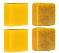Turmeric Soap Bar 4pcs Lemon Turmeric Soap Plant-Based Ingredient Turmeric Soap Universal ＆ Non-Irritating Skin Tag Remover For Face ＆ Body 100g