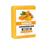 Turmeric Soap Bar, Kojic Acid Soaps Hyaluronic Acid for Deep Cleansing, African Net Sponge Gentle Tumeric Soap for Face and Body Moisturizing, Deep Cleaning Moisturizing Erase Fine Lines, Firming