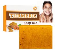 Turmeric Soap Bar, Natural Kojic Acid Soap, Turmeric and Kojic Acid Soaps, Brightens Skin, Fades Dark Spots & Acne. Enriched with Collagen & Vitamin C for Even Tone & Smooth Glow, Gentle (100g)
