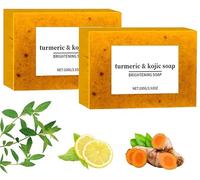 Turmeric Soap Bar, Natural Lemon Turmeric & Kojic Acid So,Acne, Dark Spots, Deep Cleansing, Refreshing, Moisturizing,for Face & Body,100g