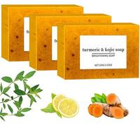 Turmeric Soap Bar, Natural Lemon Turmeric & Kojic Acid So,Acne, Dark Spots, Deep Cleansing, Refreshing, Moisturizing,for Face & Body,100g