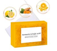 Turmeric Soap Bar, Natural Lemon Turmeric & Kojic Acid So,Acne, Dark Spots, Deep Cleansing, Refreshing, Moisturizing,for Face & Body,100g
